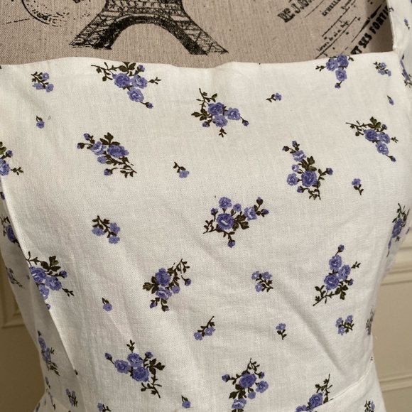 Forever 21 NWT White Dress Floral Back Cut Out - Picture 13 of 14